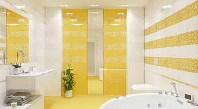 Картинка ванной комнаты желтого цвета для скачивания