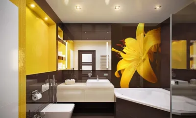 Фотография ванной комнаты желтого цвета в WebP формате