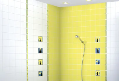Фотография ванной комнаты с желтыми оттенками