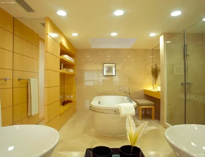 Фото ванной комнаты желтого цвета в HD качестве