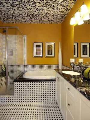 Фотография ванной комнаты желтого цвета в хорошем качестве