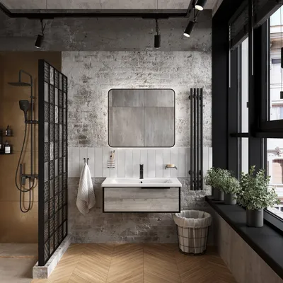 Идеи для дизайна ванной комнаты в стиле лофт