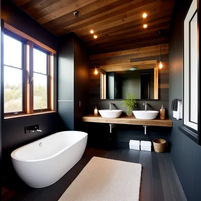 Вдохновение для дизайна ванной комнаты в стиле лофт на фото: сочетание функциональности и стиля