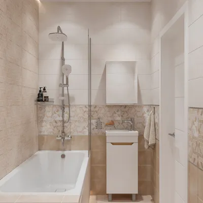 Современный дизайн ванны с душем