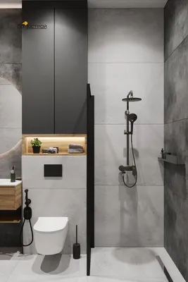 Ванная комната с душем: идеи для современного интерьера