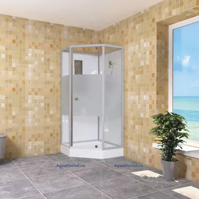 Фото ванной с поддоном: варианты с использованием природных материалов