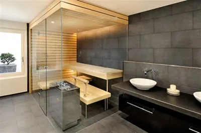 Современная ванная с сауной: фото и дизайн