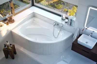 Фото ванной с угловой ванной в формате JPG в хорошем качестве