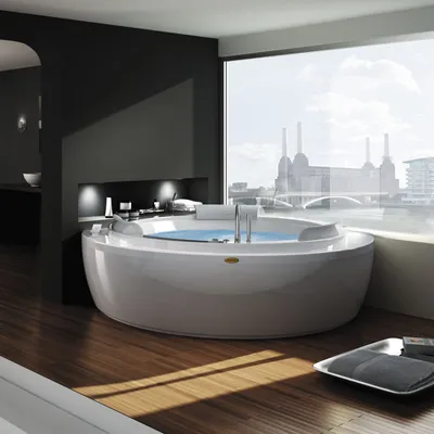 Фотография ванной с угловой ванной в формате WebP в 4K качестве