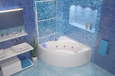 Изображение ванной с угловой ванной для бесплатного скачивания в 4K разрешении