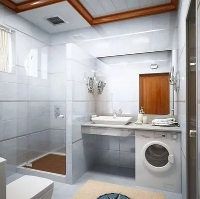 Фото ванной комнаты с отделкой из кафеля