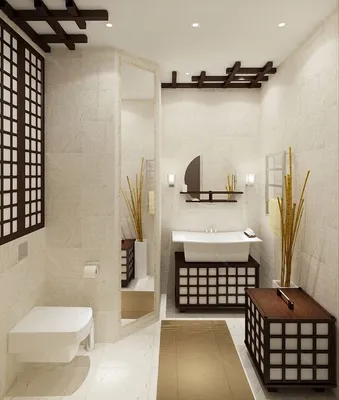 Фото ванной в японском стиле: красивые картинки для вдохновения