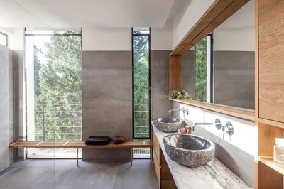 Ванная комната в японском стиле с элементами фэн-шуй