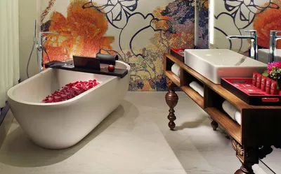 Картинка в японском стиле для ванной комнаты