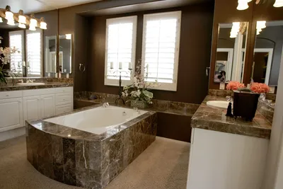 Ванная комната в коричневых оттенках - вдохновение для дизайна