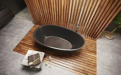 Фотография ванной комнаты с современным дизайном в коричневых оттенках