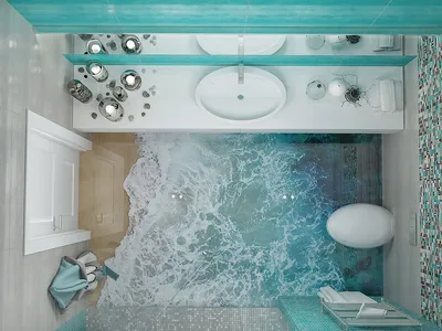 Фото ванной комнаты в морском стиле, скачать в HD качестве