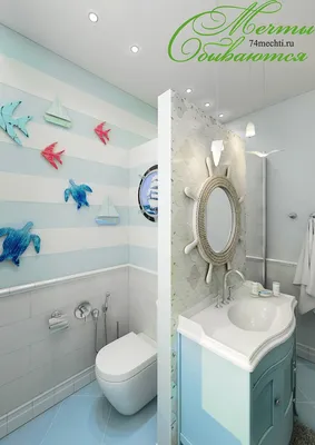Фото ванной комнаты в морском стиле, выберите размер изображения