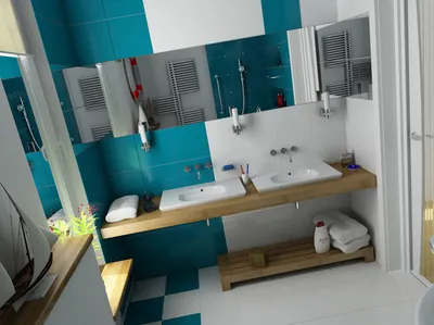 Фото ванной комнаты с морскими мотивами