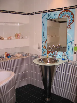 Морская тематика в дизайне ванной комнаты: фото идеи