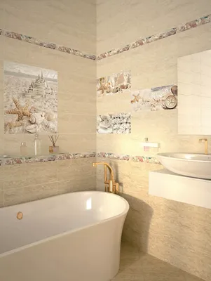 Фото ванной комнаты в морском стиле с яркими деталями
