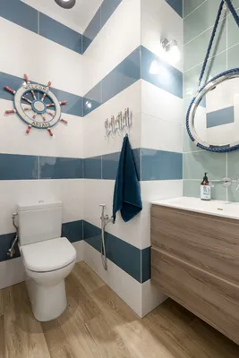 Ванная комната с морскими элементами декора: фото вдохновение