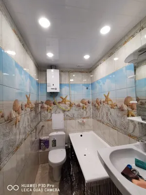 Арт-фото ванной комнаты в морском стиле
