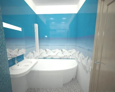 Фото ванной комнаты с оригинальной плиткой