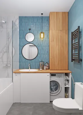 Фотографии ванной комнаты в скандинавском стиле с использованием зеленых растений