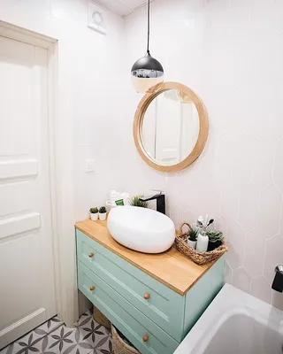 Фото ванной комнаты в скандинавском стиле