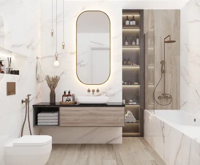 Прекрасное сочетание стиля прованс и функциональности в ванной комнате