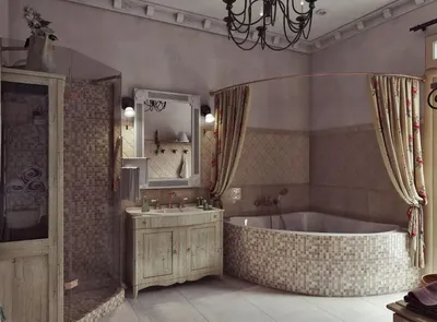 Ванная комната в прованском стиле: сочетание нежности и элегантности