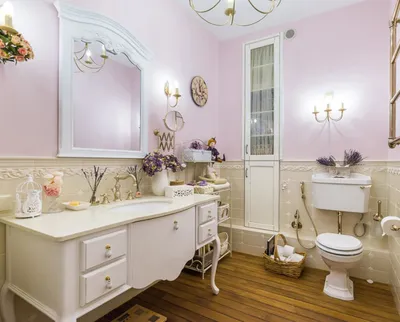 Арт-фото ванной комнаты в стиле прованс