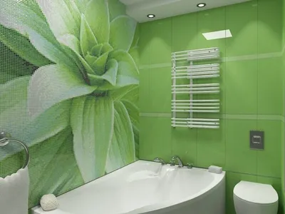 Фото ванной комнаты в зеленом цвете: стильный дизайн