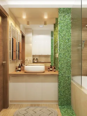 Фото ванной комнаты в зеленом цвете: роскошный интерьер