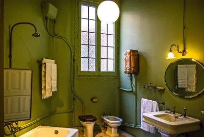 Фото ванной комнаты в зеленом цвете: экологичный дизайн