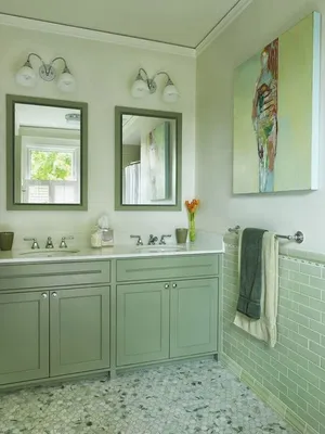 Ванная комната в зеленых оттенках - фото идеи для расслабляющего пространства