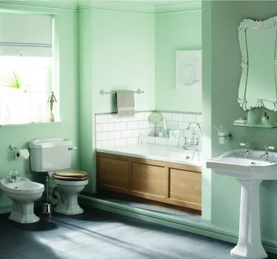 HD изображения ванной комнаты в зеленом стиле