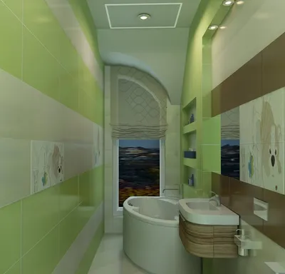 Full HD фотографии ванной комнаты в зеленых оттенках в формате jpg