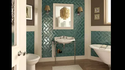 Скачать HD изображения ванной комнаты в зеленом стиле