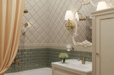 Ванная комната с использованием пастельных оттенков