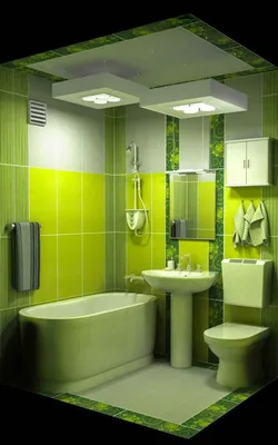 Интересный дизайн ванной комнаты с туалетом