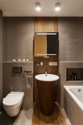 Сочетание современных технологий в дизайне ванной с туалетом