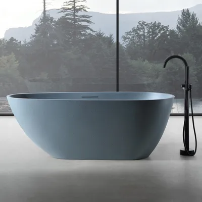 Фото ванны из искусственного камня для ванной комнаты в стиле ар-деко