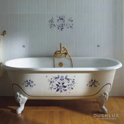 Фото ванной комнаты с ванной на ножках. Выберите размер изображения и формат для скачивания
