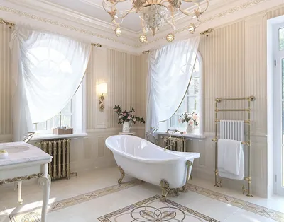 4K фото ванных комнат в классическом стиле