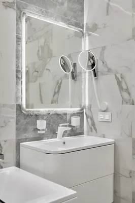Ванные комнаты в стиле хай тек: фото и стильные аксессуары