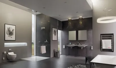 Фото ванных комнат, олицетворяющих современность и технологии