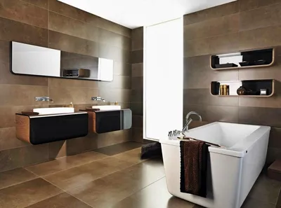 Ванные комнаты в стиле хай тек: гармония форм и материалов