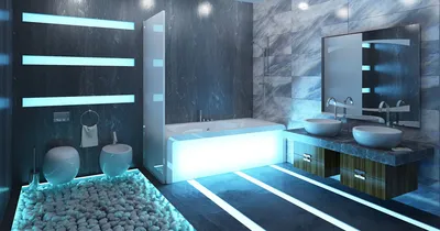 Интерьер ванных комнат в стиле хай тек: смелые решения и стильные акценты